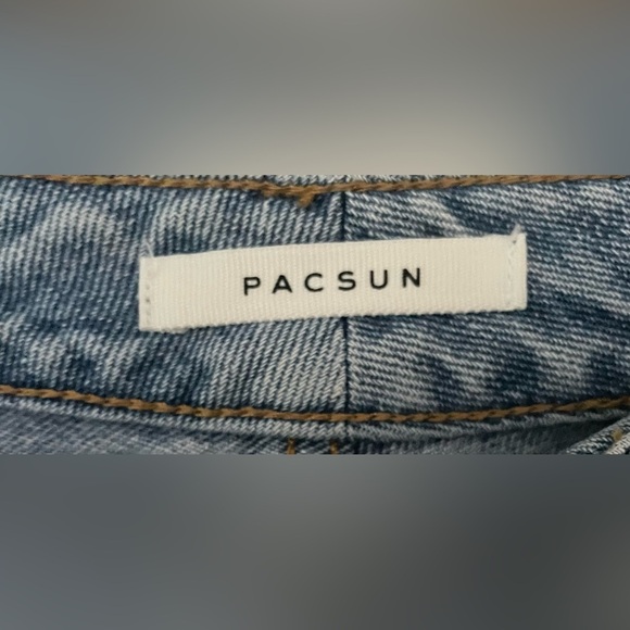 PACSUN Women Mom Jean Half Moon High Waist Jeans Size 25 Denim Blue - Picture 4 of 9
